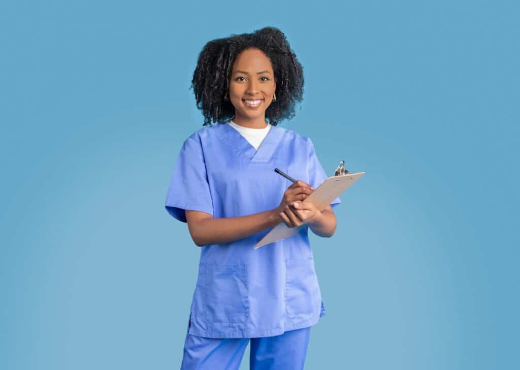 medical-professional-updating-checklist